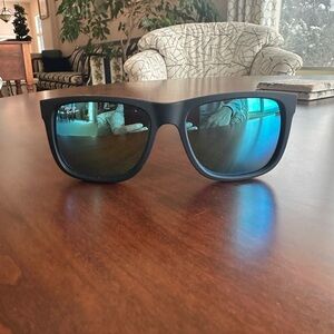 Ray Ban Like New, Justin RB4165 Matte Black Frames, Blue Lenses